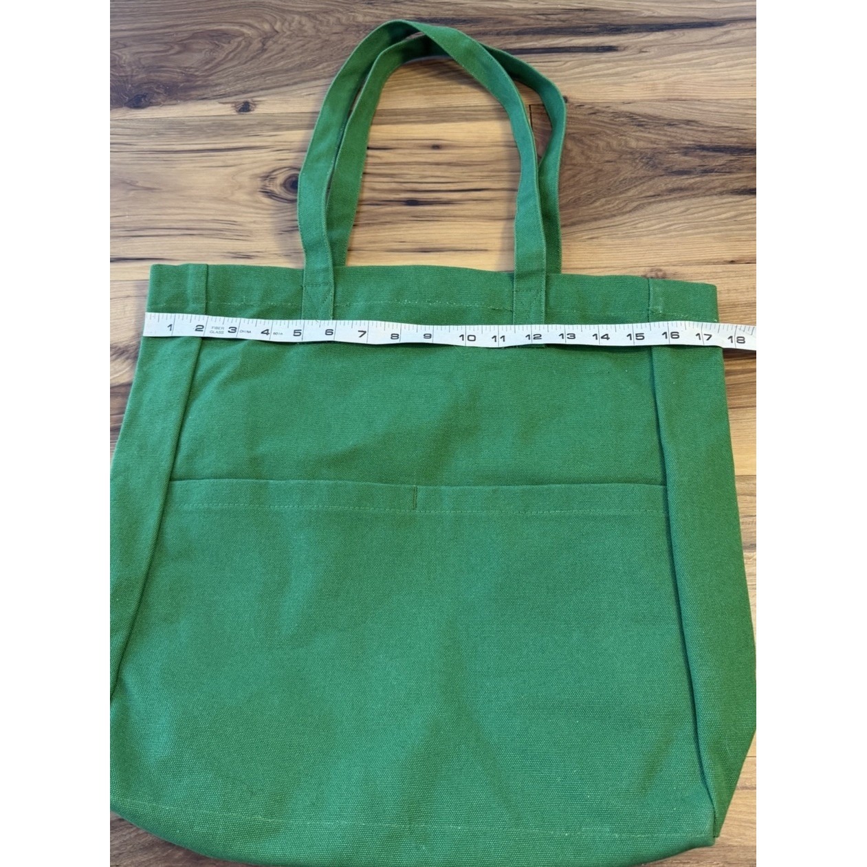 Terra Thread Organic Cotton Tote Bag Green Gofundmepro Large Canvas Read — image 7 of 8